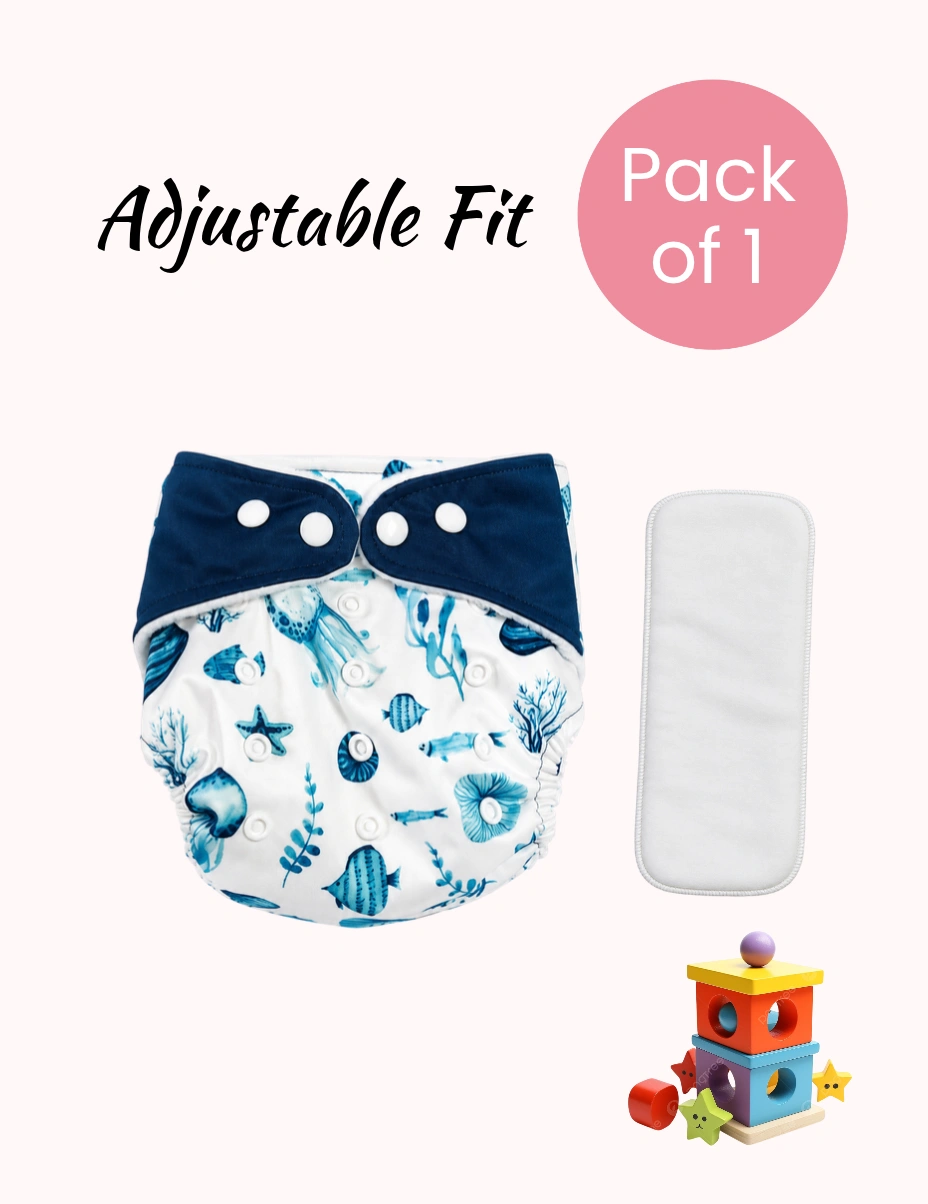 Premium Reusable Baby Cloth Diaper – Adjustable 5–17 kg
