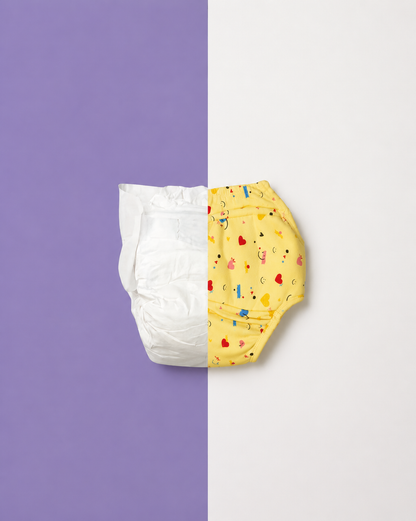 Floating Clouds & Red Sailboats | Reusable Cloth Diapers | Pack of 2